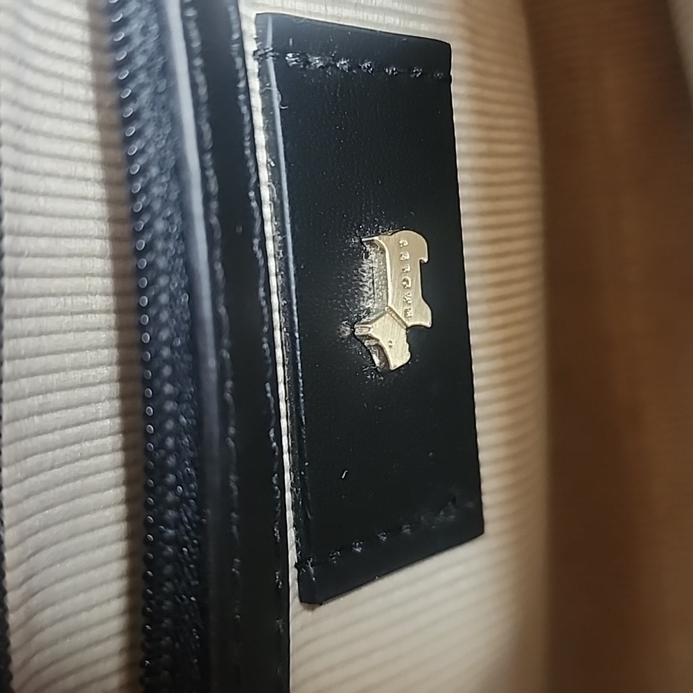 Radley London Liverpool Street Vintage Black Crossbody Bag Gold Accents & Charms - Picture 3 of 14